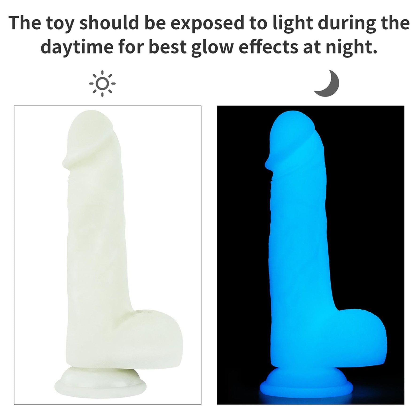 Dildo strălucitor din silicon Lovetoy Lumino Play 20 cm