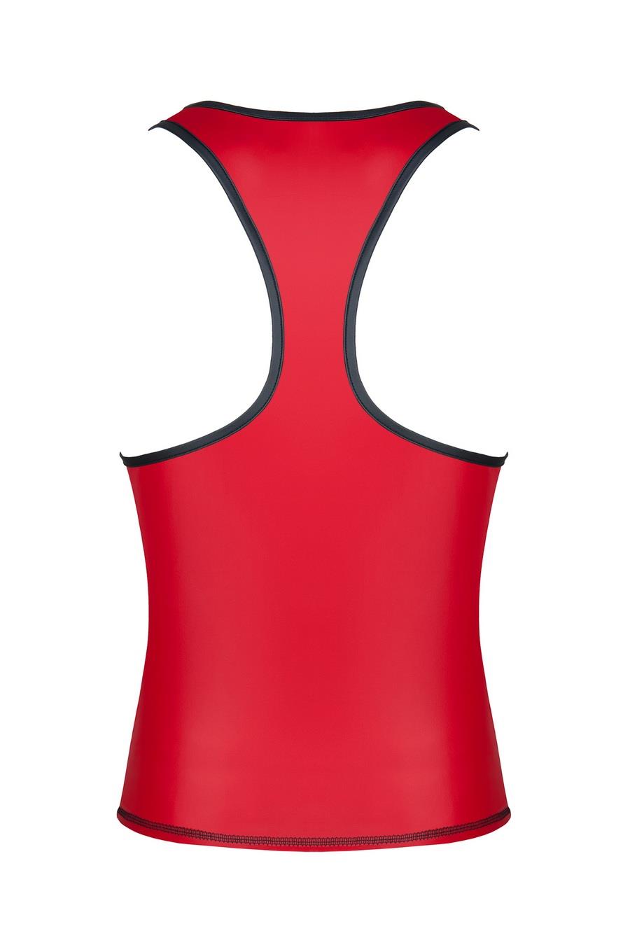 Tricou Regnes Fetish Planet wetlook cu bandă elastică roșu, mărimea S
