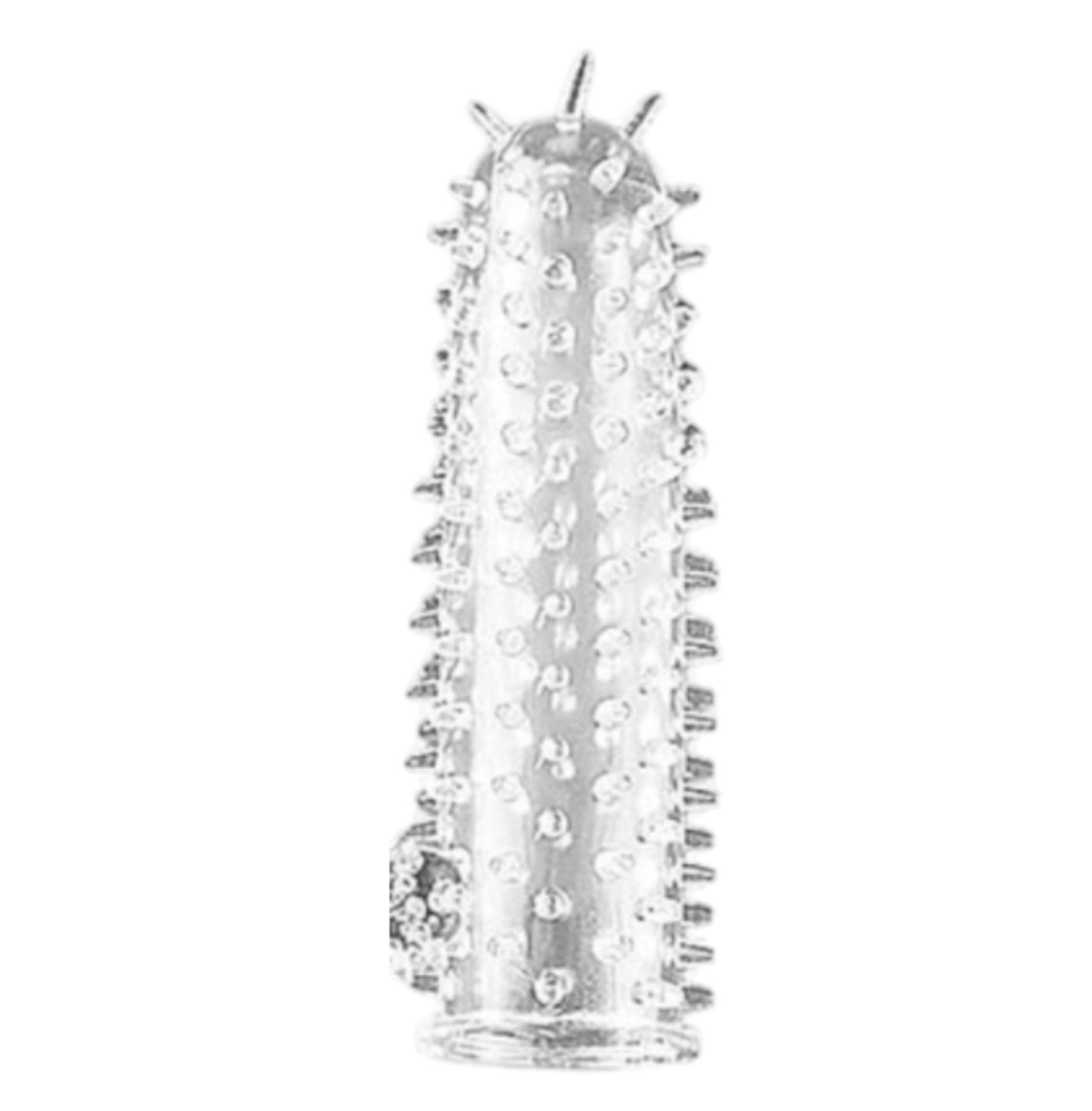 Manșon transparent pentru penis Lovesecret cu proeminențe 12,5 cm