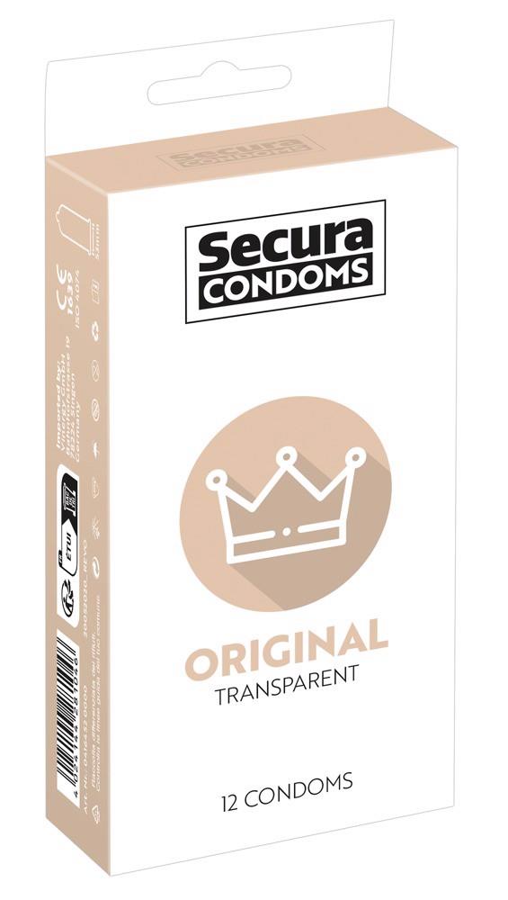 Prezervative din latex Secura Original 18 cm 12 bucăți