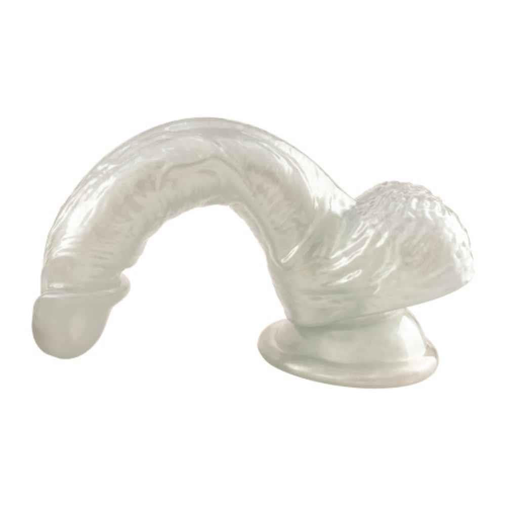 Dildo Pearl Mabe cu perle albe 20 cm