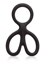 Inel pentru penis din silicon Calexotics, negru
