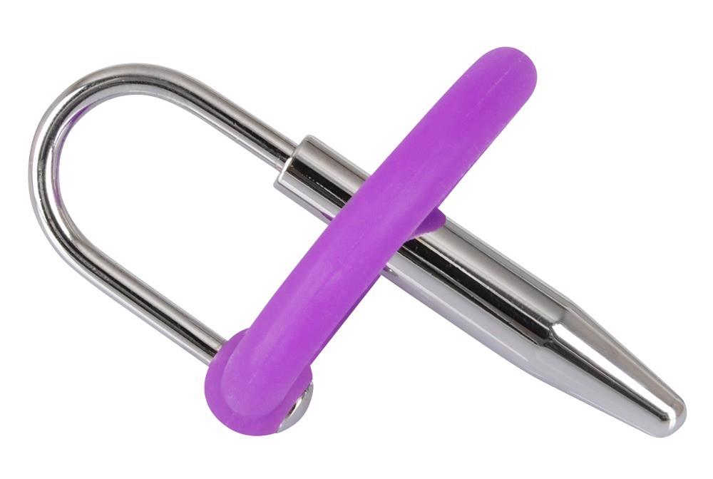 Plug penis cu inel pentru gland, silicon, 6,5 cm