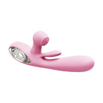 Vibrator Pink Bliss Bunny cu percuție din silicon, USB