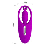 Vibrator Pretty Love din silicon cu model iepuraș, cu 12 funcții, telecomandă USB