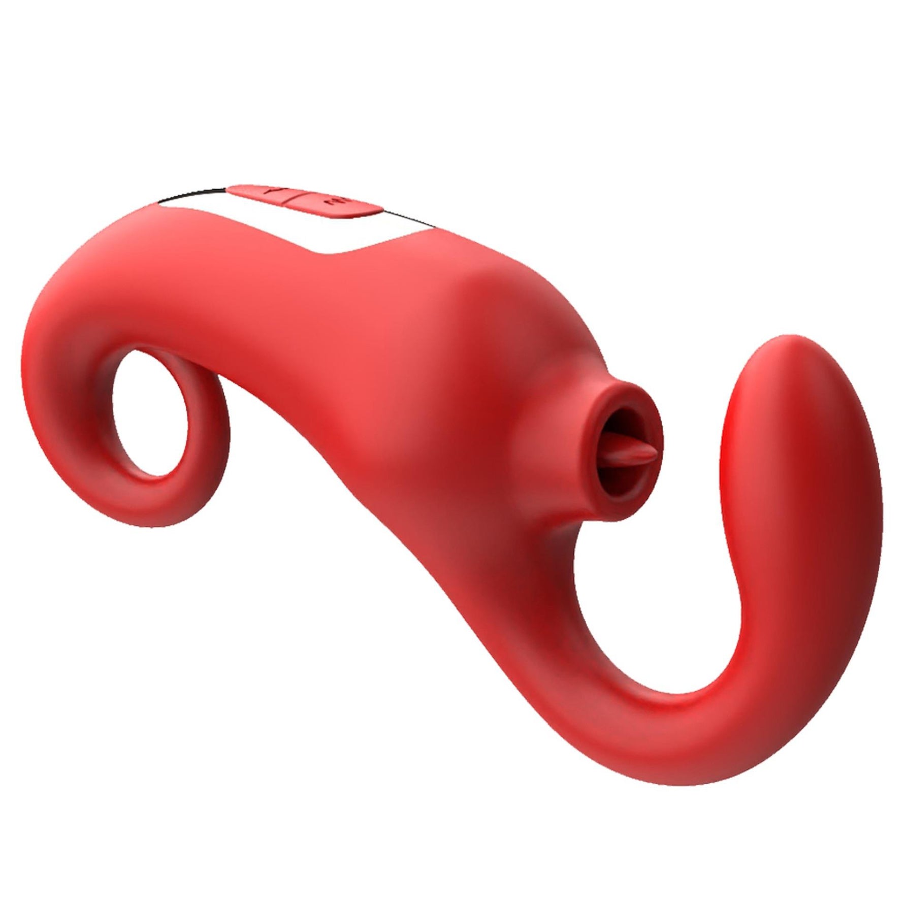 Stimulator clitoridian Merfi din silicon pentru lingerea limbii, 10 vibrații, USB