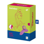 Vibrator pentru deget Satisfyer Bold Lover din silicon, roz închis