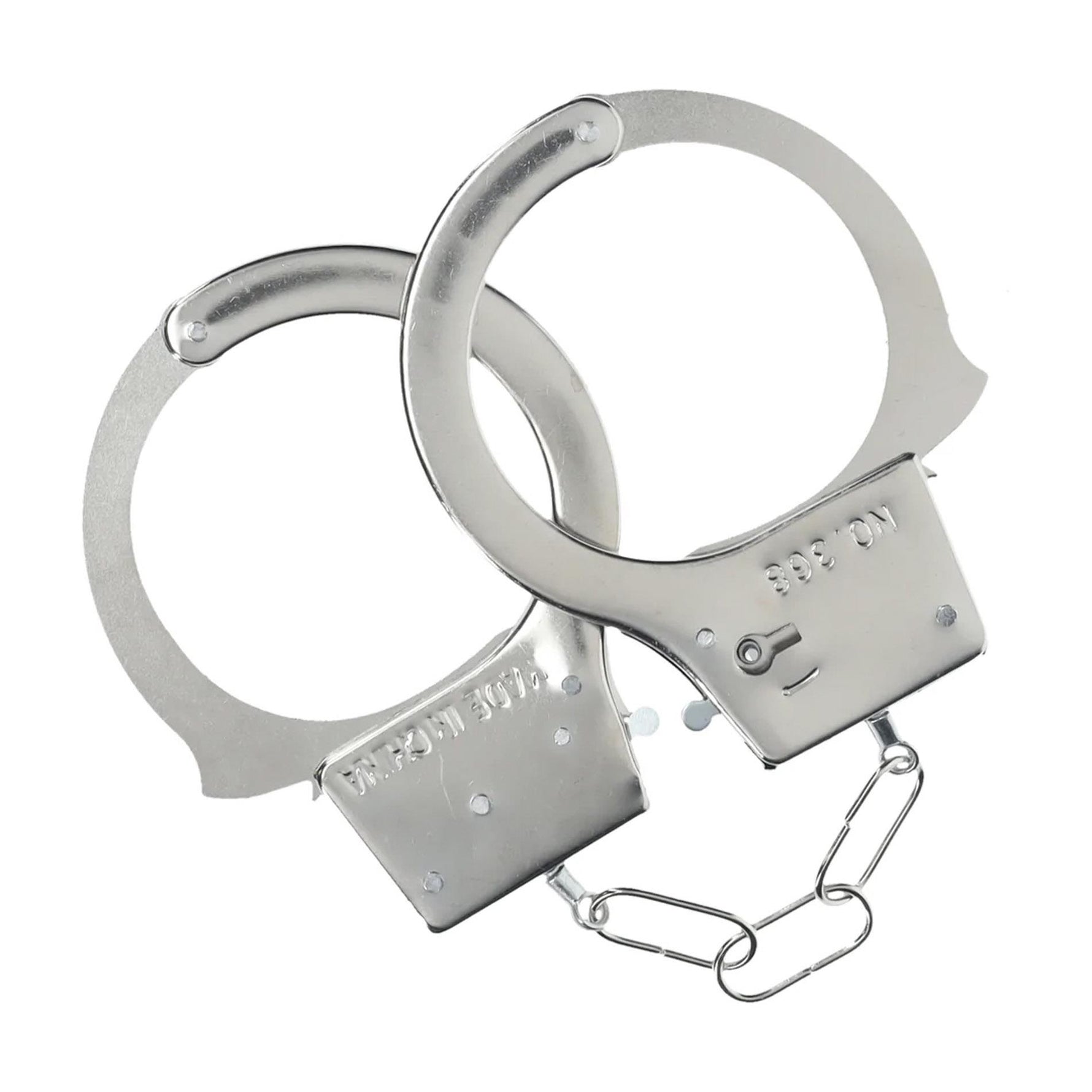 Au! Cătușe metalice clasice argintii 24 cm