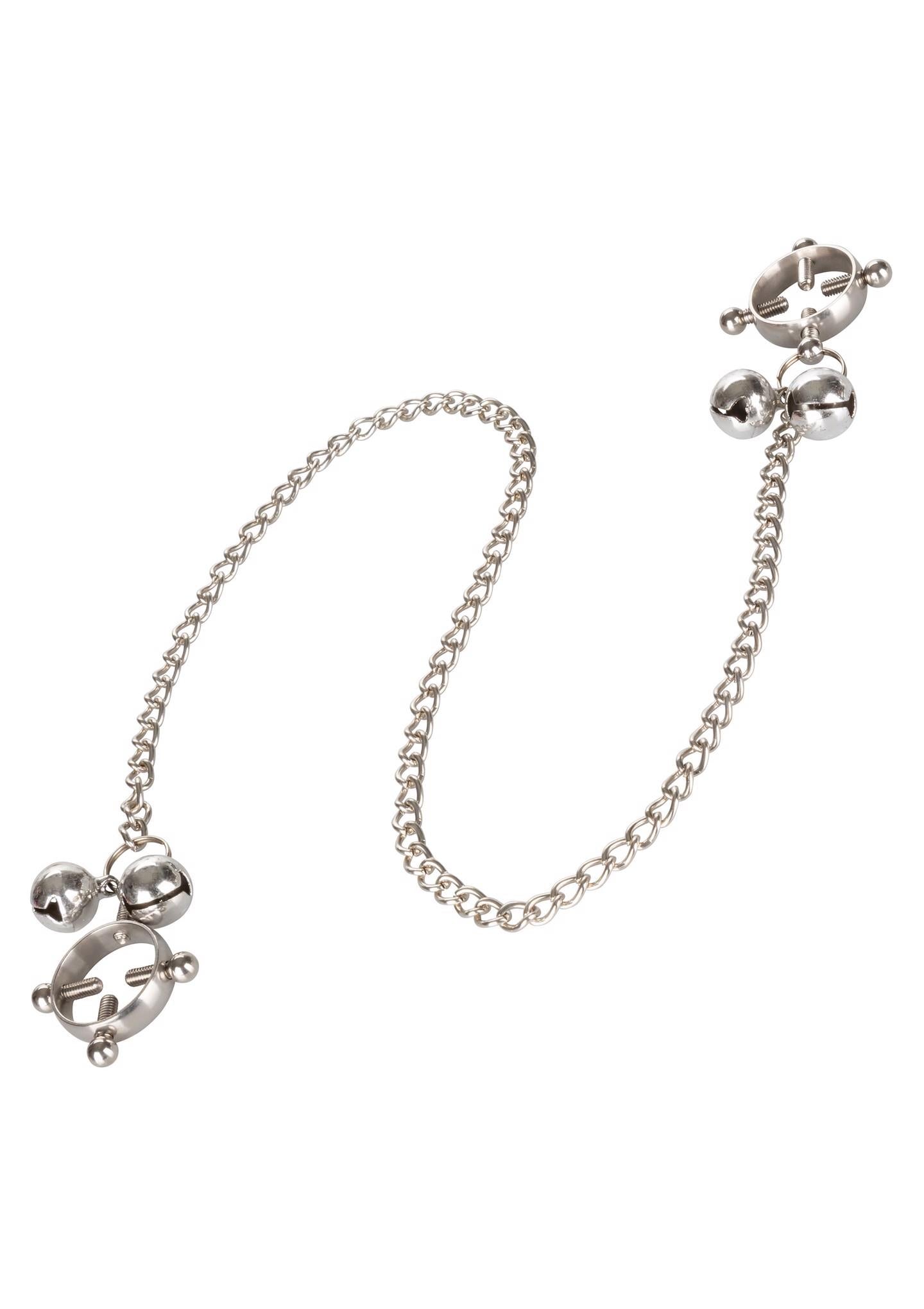 Cleme metalice pentru mameloane Calexotics tip clopoțel 49,5 cm