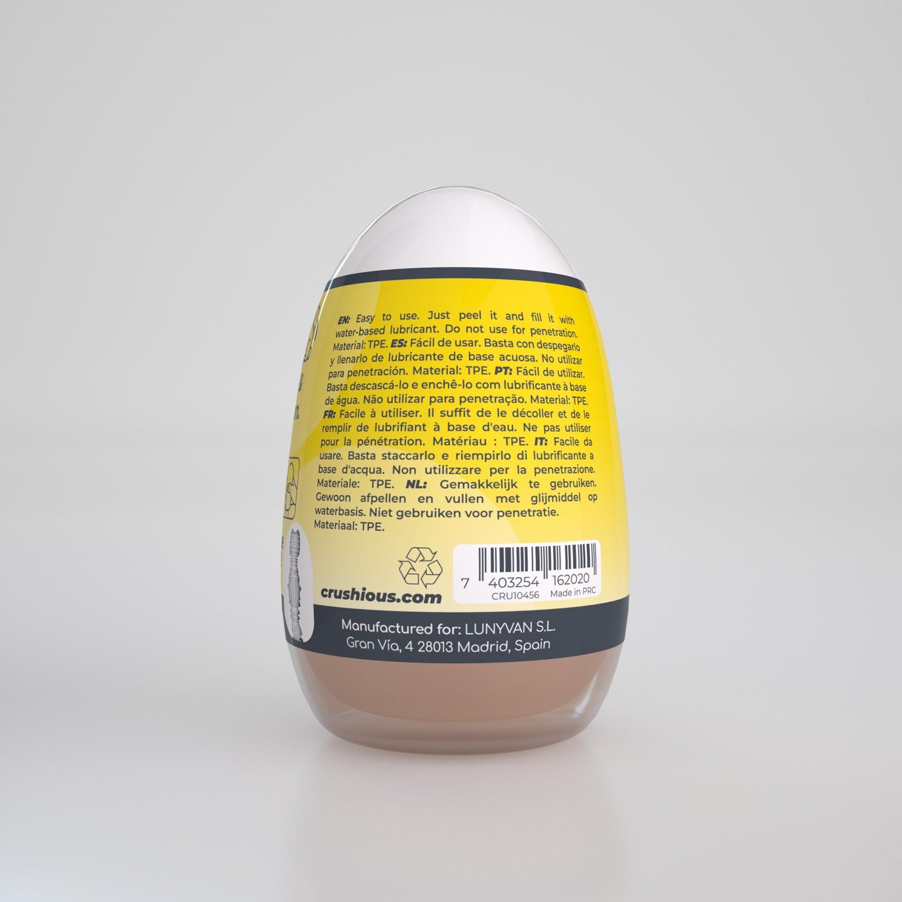 Masturbator anal Crushious Ezy Egg 8,7 cm
