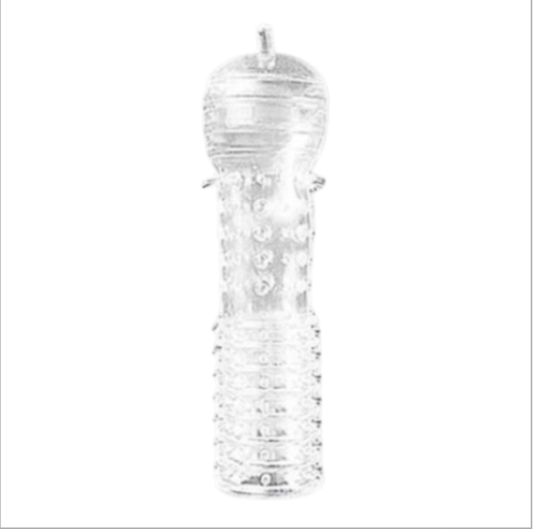 Manșon transparent pentru penis Lovesecret cu proeminențe 12,5 cm