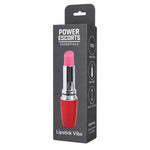 Vibrator mini ruj Power Escorts roșu 9,5 cm