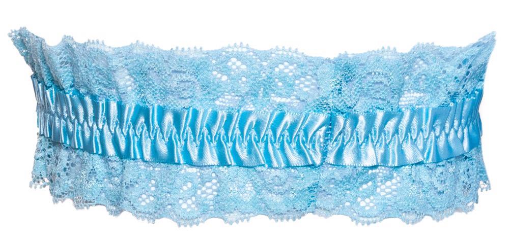 Cottelli ACCESORII jartieră din dantelă albastru deschis 5 5 cm