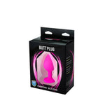 Plug anal Fantasy din silicon roz, mediu, cu cristal alb, 8 cm