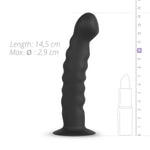 Strap-on din silicon EasyToys, negru, 14,5 cm