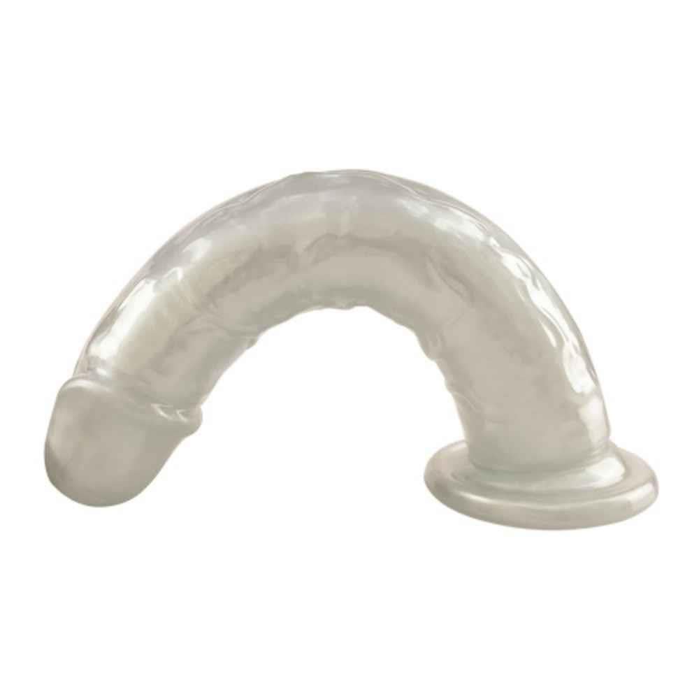 Dildo realist cu perle, 20 cm, cu ventuză