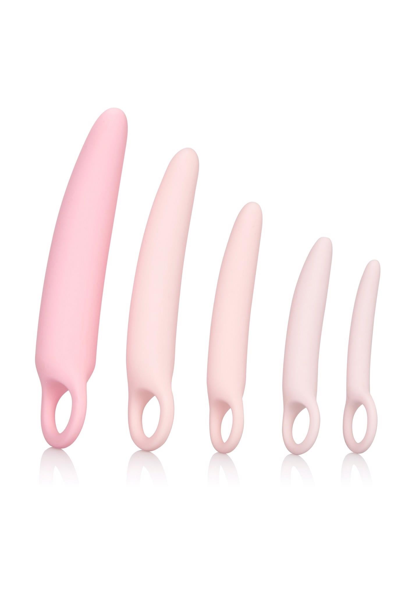 Set dilatatoare din silicon Calexotics Inspire, roz, 5 buc.