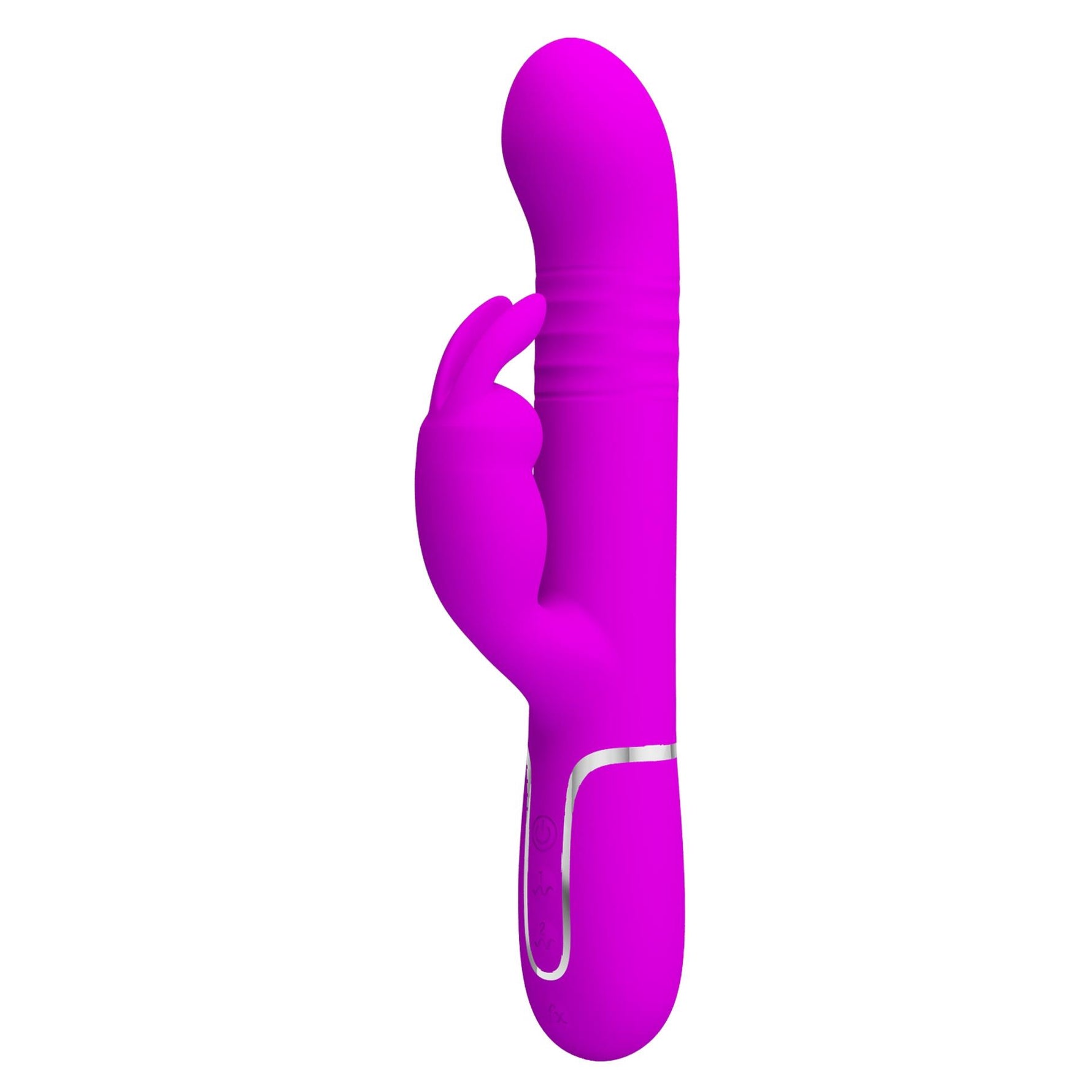 Vibrator Pretty Love iepuraș din silicon violet cu 7 funcții