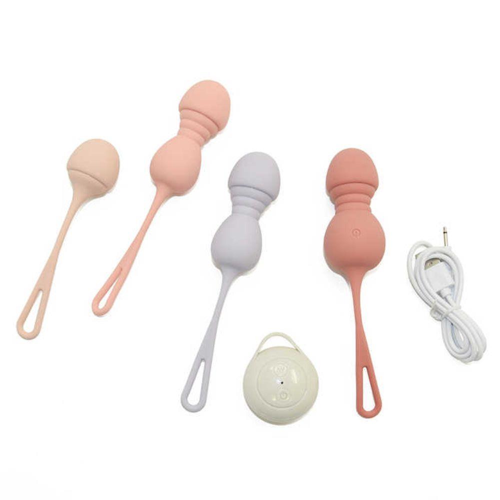 Bile vibratoare Kegel din silicon Lyla cu telecomandă 16 cm