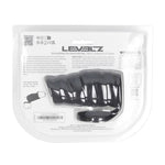 Husă vibratoare din silicon striat Levelz cu inel, neagră, 4,3 cm