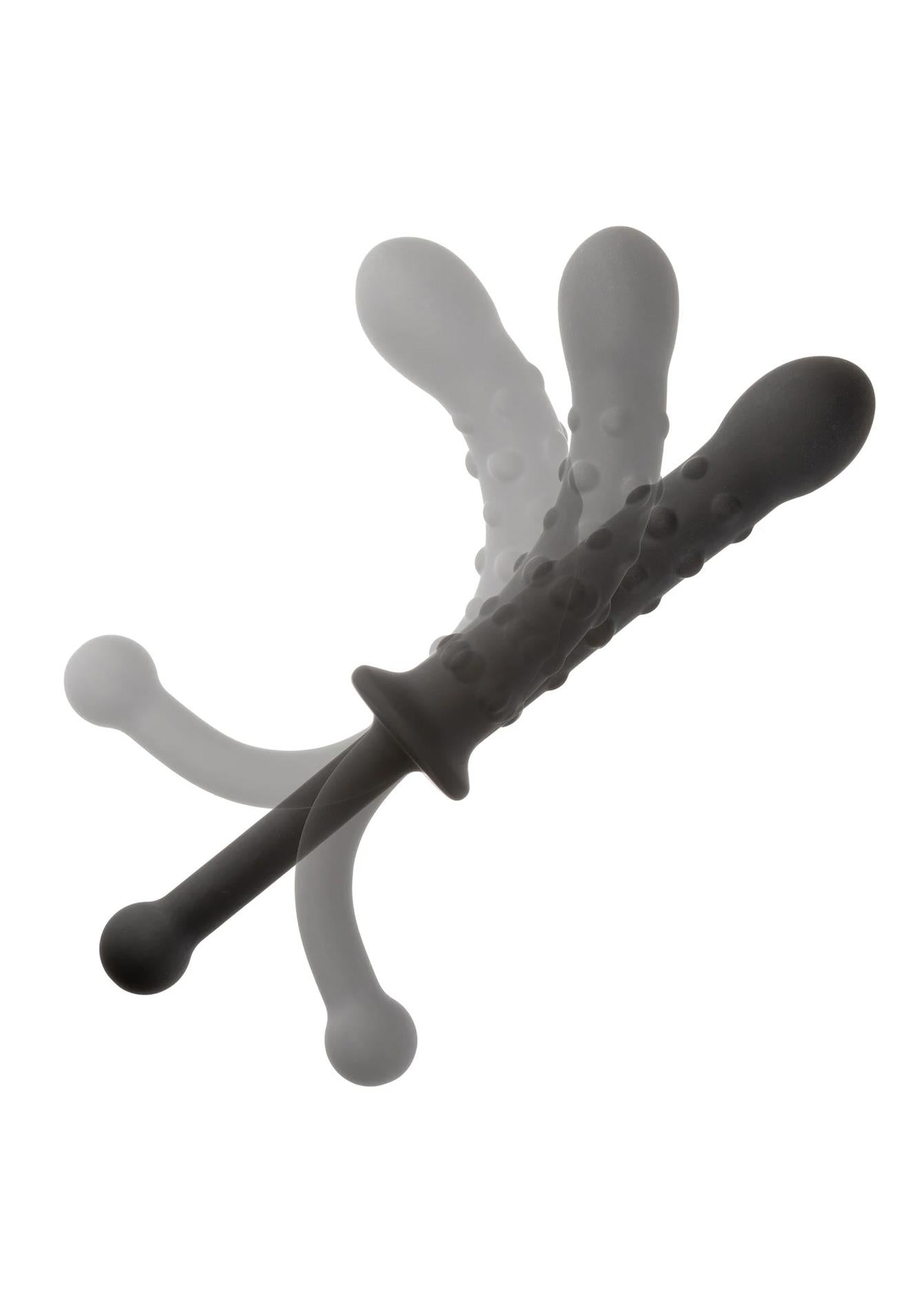 Sondă flexibilă cu bile din silicon Calexotics, neagră, 25,5 cm