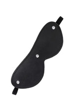 Mască BDSM Anonymous din piele PU neagră 24 cm