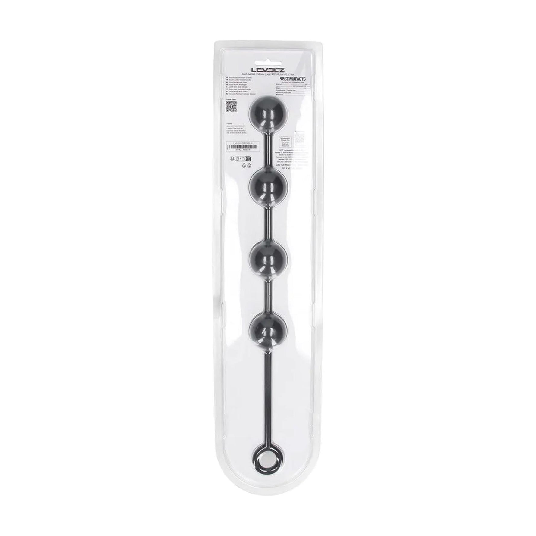 Perle anale rotunde din silicon Levelz L 40mm negre