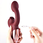 Vibrator Magic Ponder pentru lingerea sânilor cu aplicație, roșu