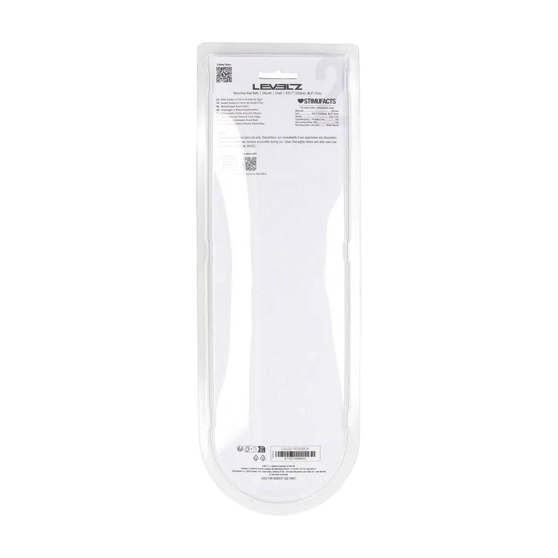 Perle anale din silicon Levelz Waterdrop S, negre