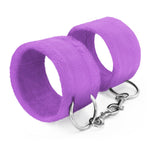 Cătușe Crushious cu velcro și lanț, violet, 40 cm