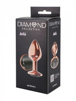 Plug anal Diamond Shine S Lola Games, auriu-roz, 7,2 cm