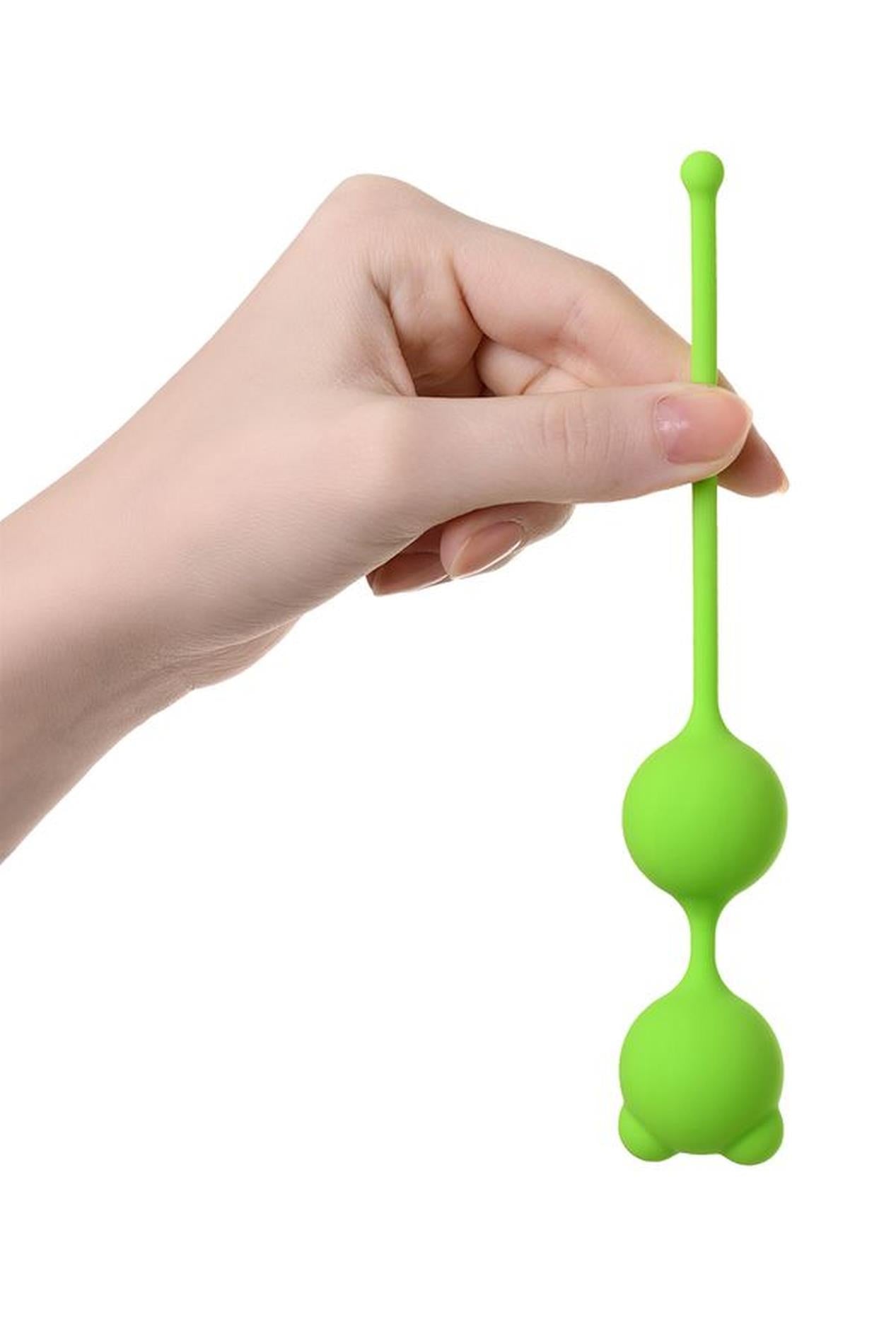 Bile vaginale din silicon A Toys Meeko verzi 16 cm