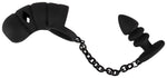 Cușcă pentru penis Black Velvets din silicon cu dop anal