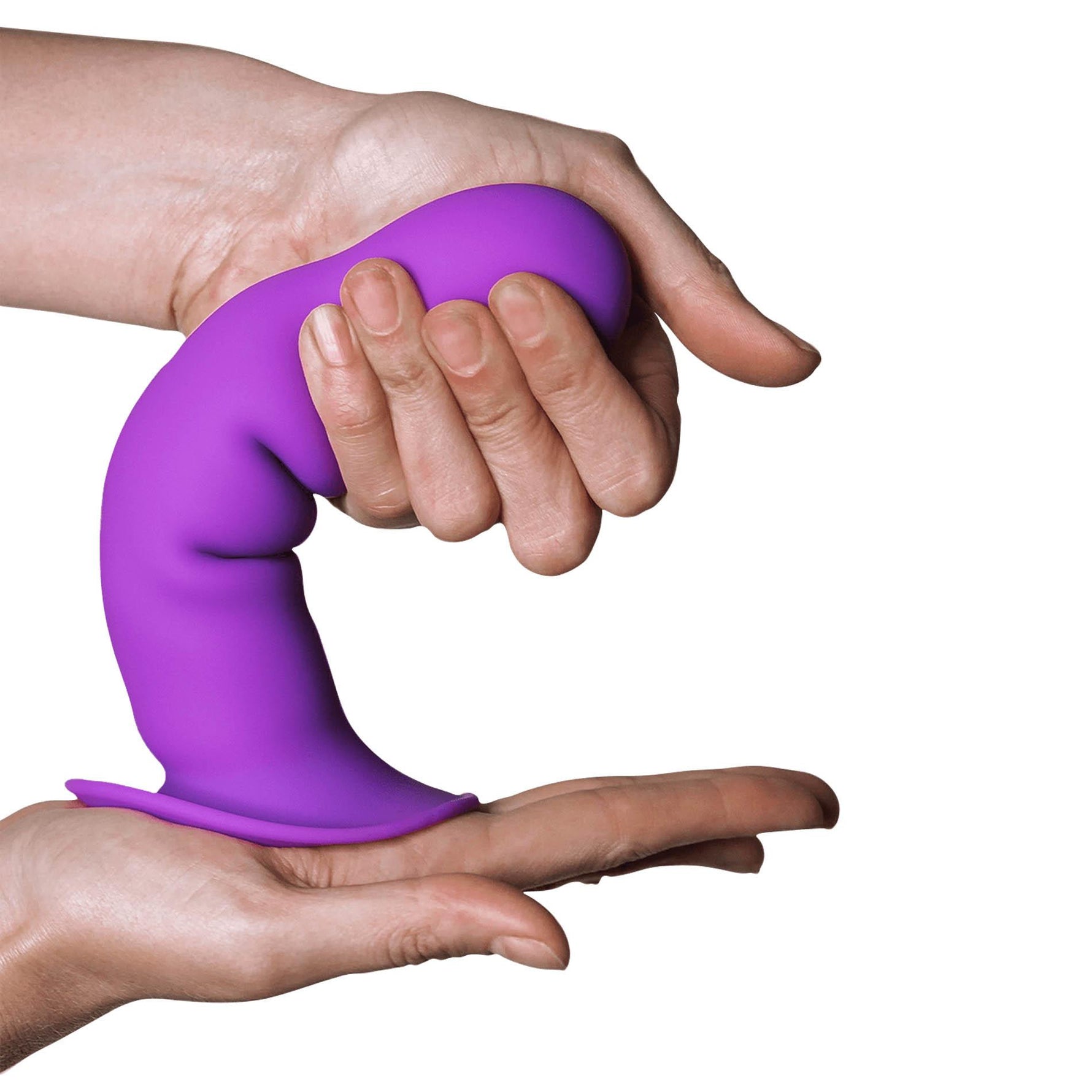 Dildo Hitsens 3 Adrien Lastic din silicon violet cu ventuză