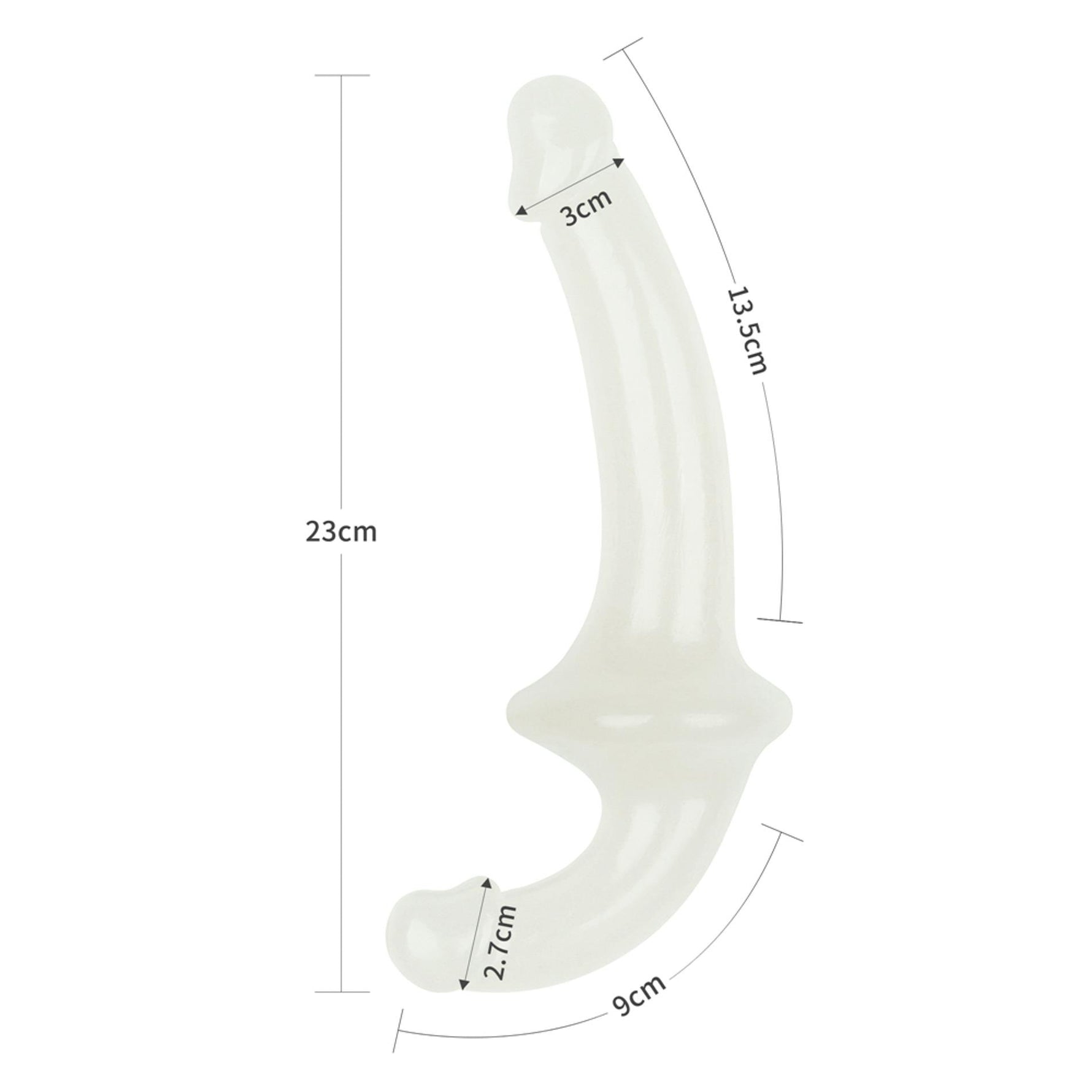 Dildo dublu strălucitor Lumino Play Lovetoy 27 cm