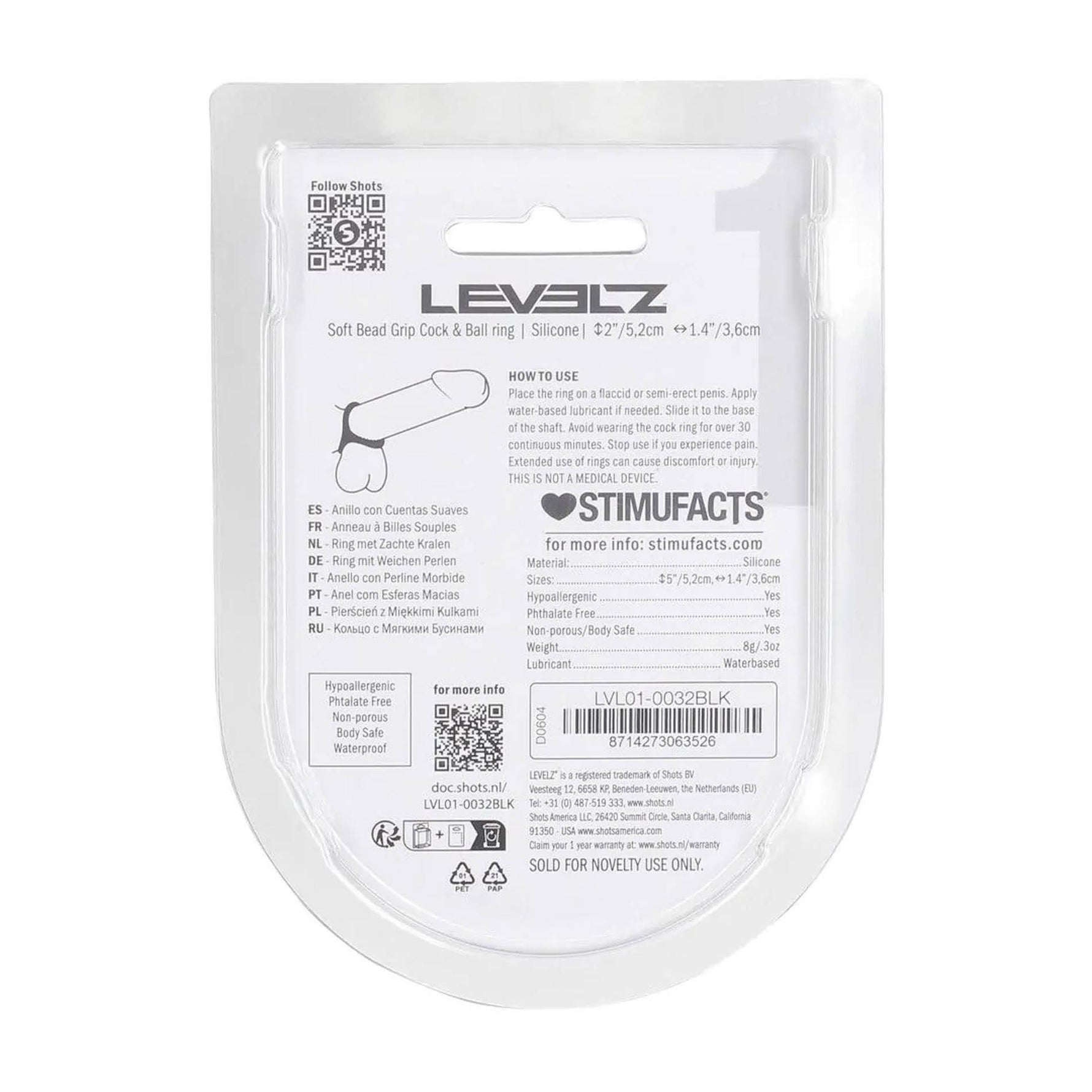 Inel din silicon Tri-O'Levelz negru 5-2 cm
