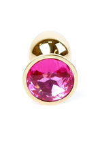 Dop anal din oțel cu diamant MyLove Toys, roz, 7 cm