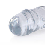 Dildo dublu RealRock realist transparent 45 cm