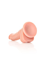 Dildo curbat realist RealRock cu scrot și ventuză 18 cm