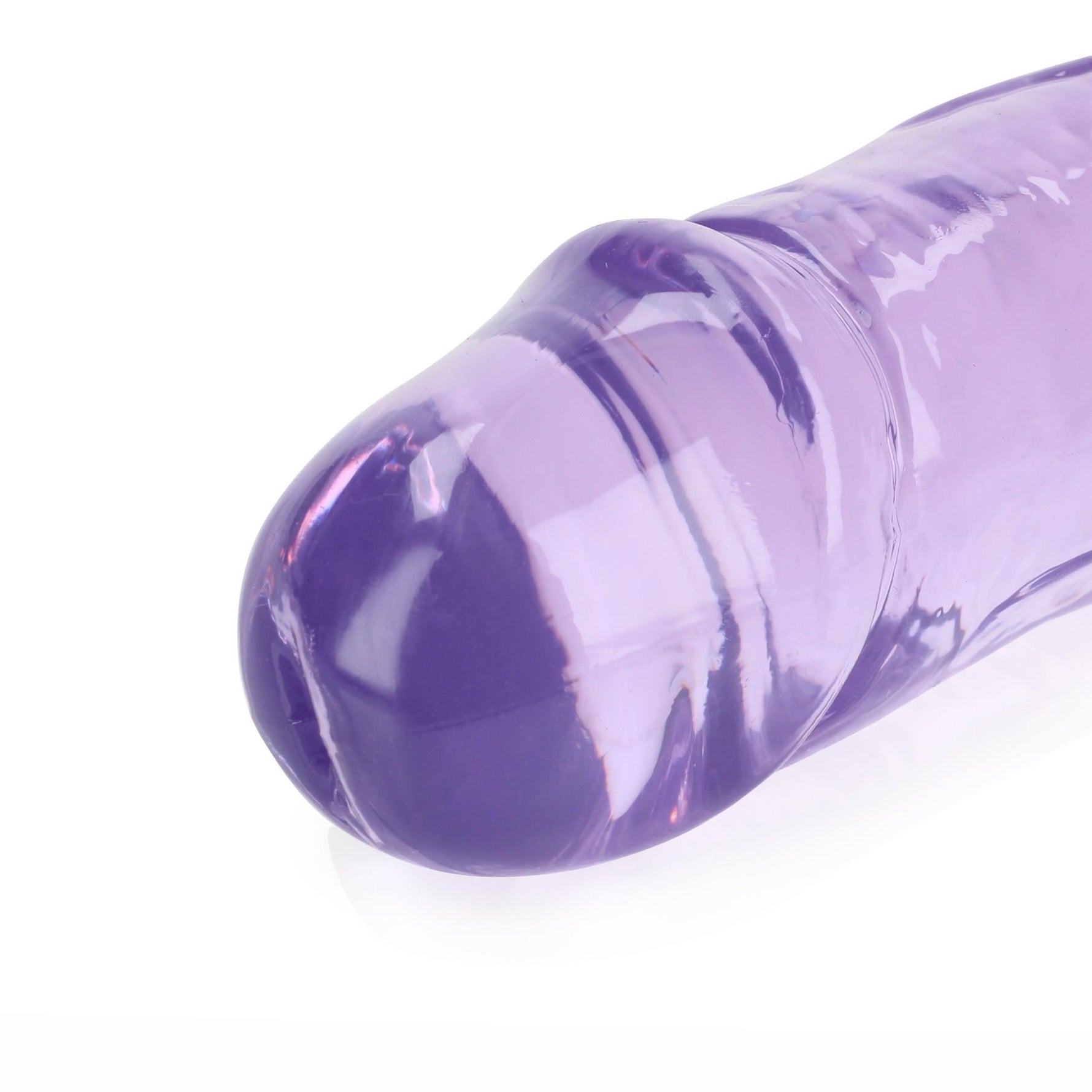 Dildo dublu realist RealRock transparent 45 cm