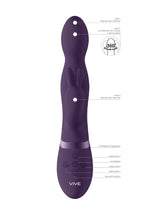 Vibrator Niva ShotsToys Iepuraș Violet USB 360 de grade