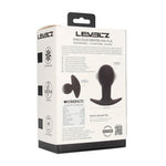 Plug anal vibrant din silicon Levelz cu un singur bec, negru, 9 cm