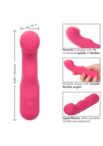 Vibrator Pixies Curvy din silicon, roz, USB, 10,75 cm