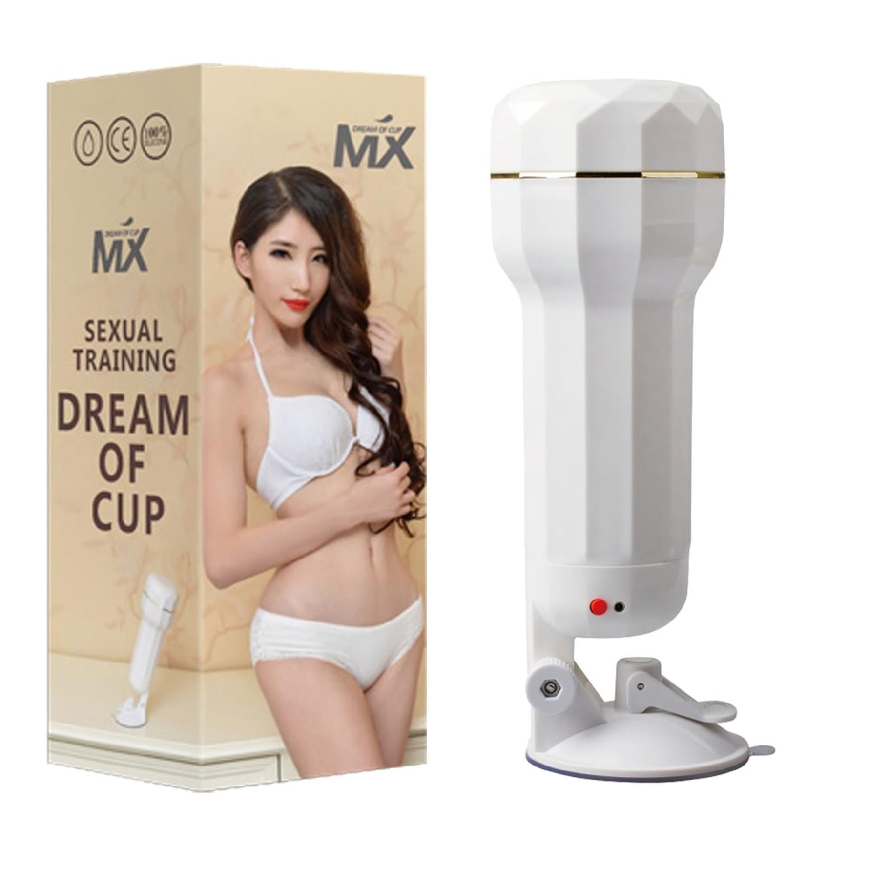 Masturbator vibrant MX Dream Cup, piele albă T