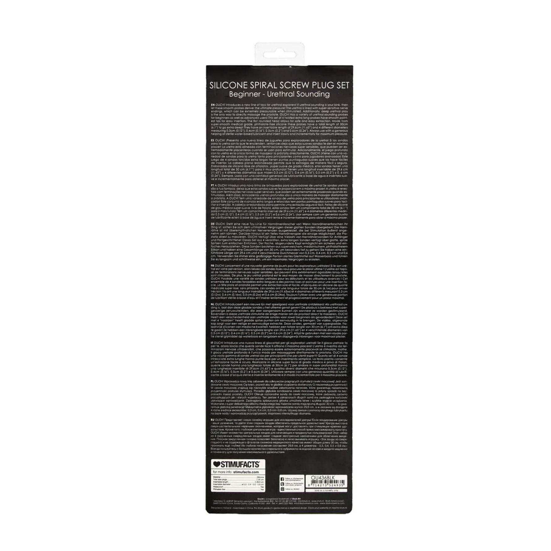 Au! Set de sonde din silicon răsucite pentru începători, 30 cm
