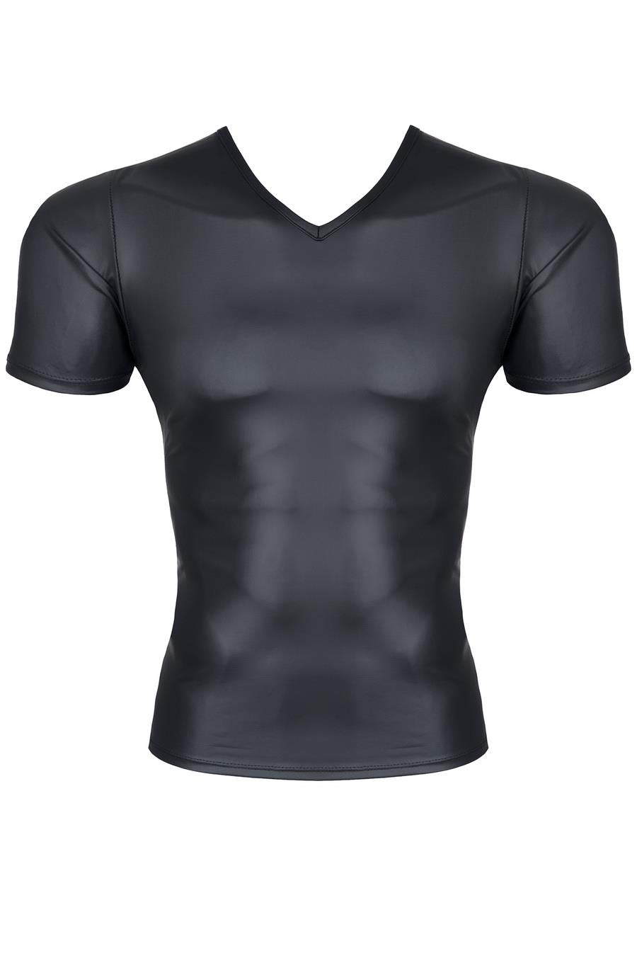 Tricou Regnes Fetish Planet XL pentru bărbați, cu guler în V, aspect umed