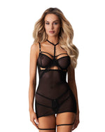 Corset Obsessive Arrowel Negru cu Oase 2XL 3XL