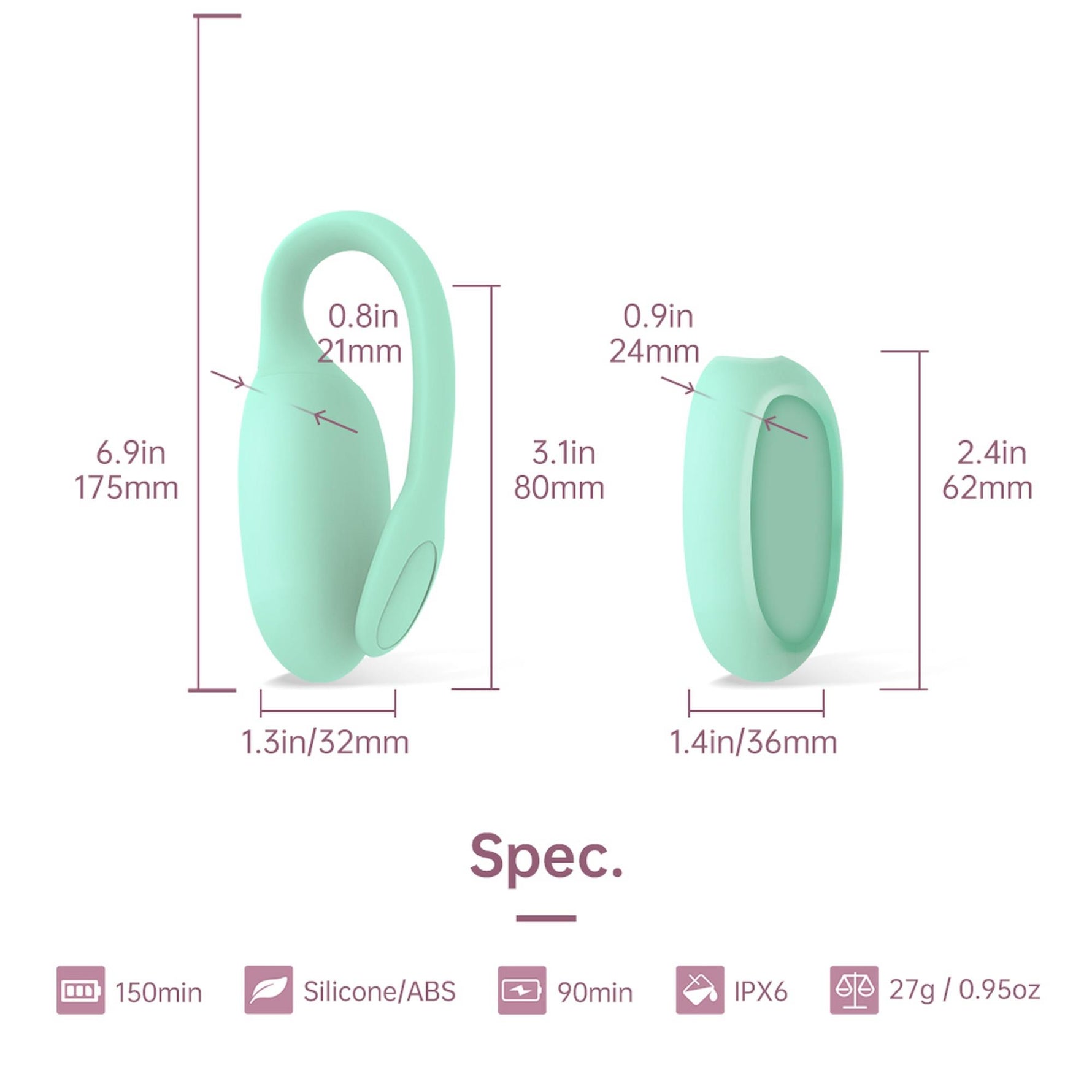Ouă Kegel Magic Motion FitDrăguțe cu aplicație din silicon