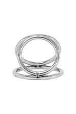 Inel de penis din oțel inoxidabil cu blocare triplă 50 37 45 mm