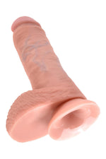 Dildo realist King Cock 20 cm cu testicule Pipedream light